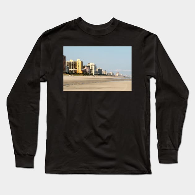 Aerial view of building, Myrtle beach Long Sleeve T-Shirt by Carlosr1946